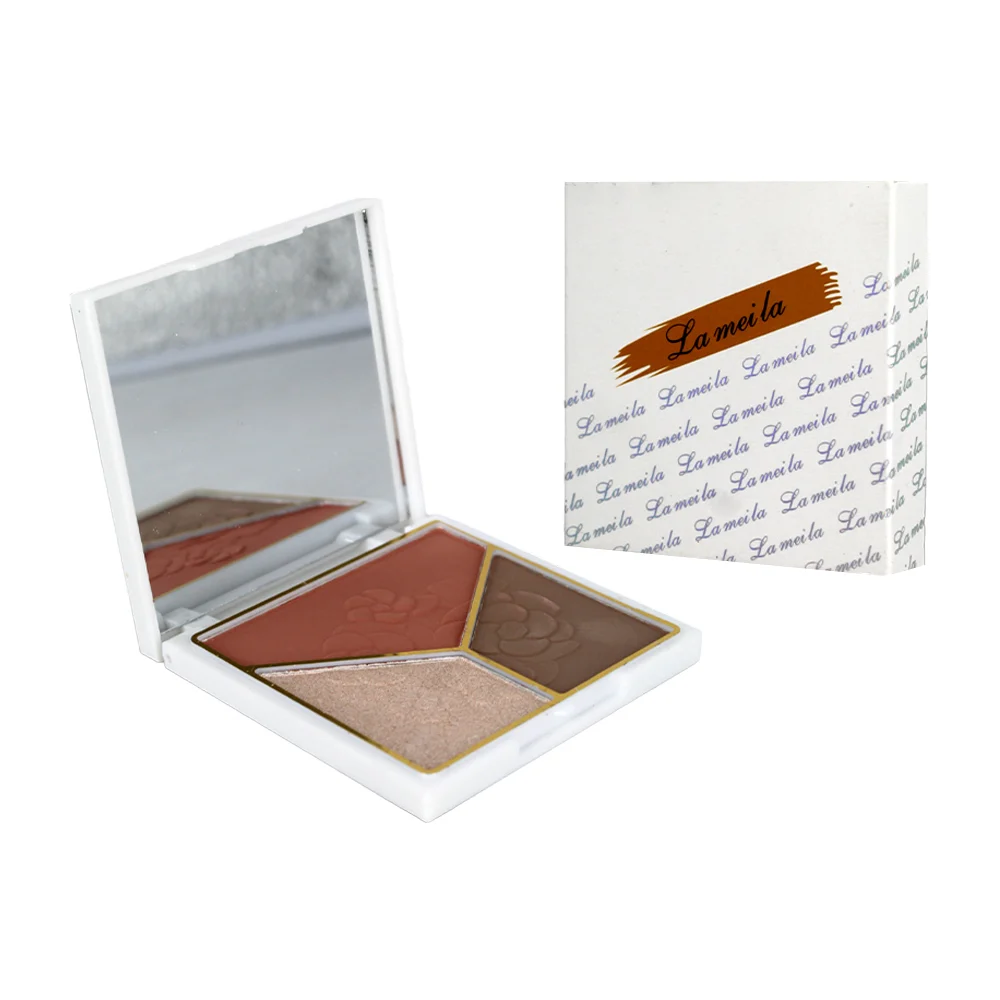 Paleta de maquillaje 3 en 1 con contorno, iluminador y rubor, variedad de tonos / lameila / 5097