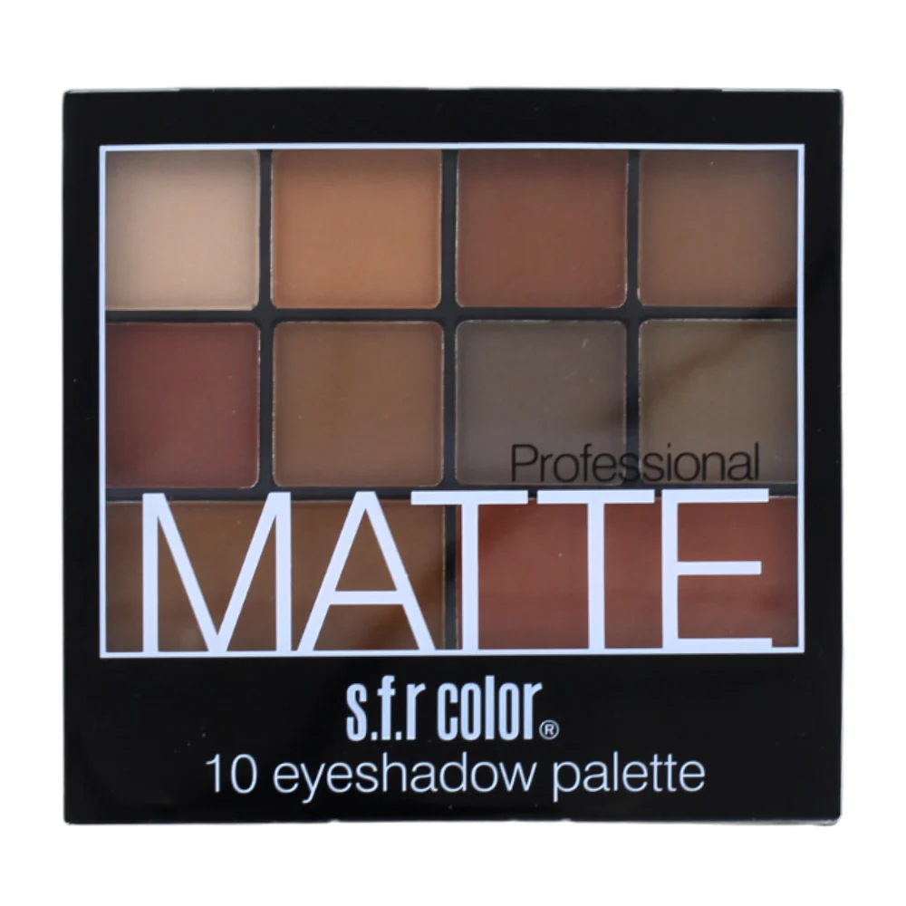 1pza Paleta de sombras para ojos con 10 tonos en efecto matte, variedad de colores / s.f.r color
