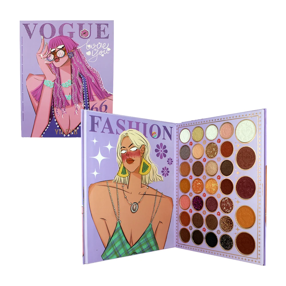 Paleta de sombras para ojos con 66 tonos y mini espejo / yileyb / yl-173