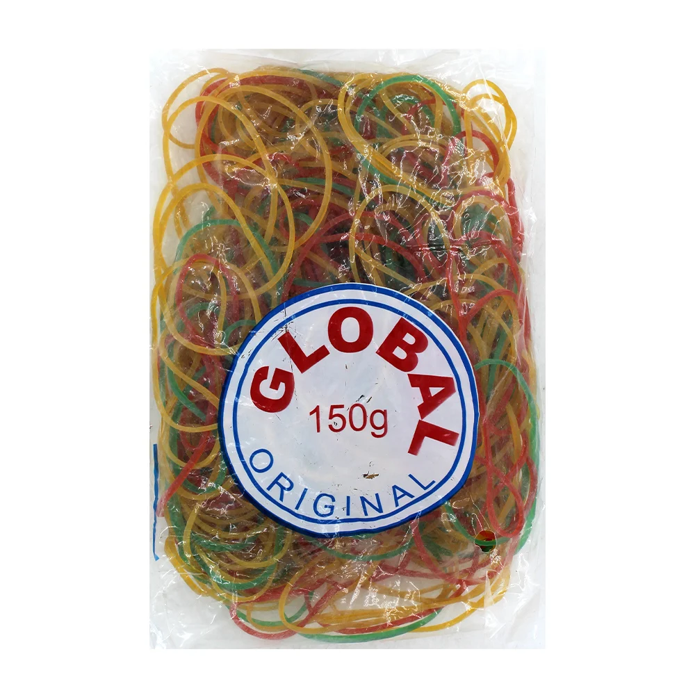 Bolsa con ligas de hule - bandas elásticas de colores, 150g / global original / ln57-wx03