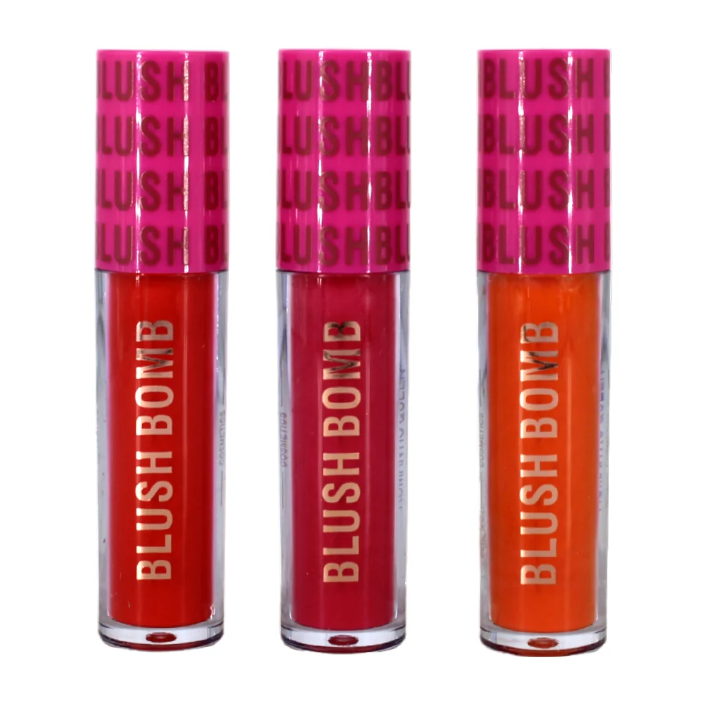 1pza Brillo labial líquido blush bomb, variedad de tonos / romantic queen cosmetics