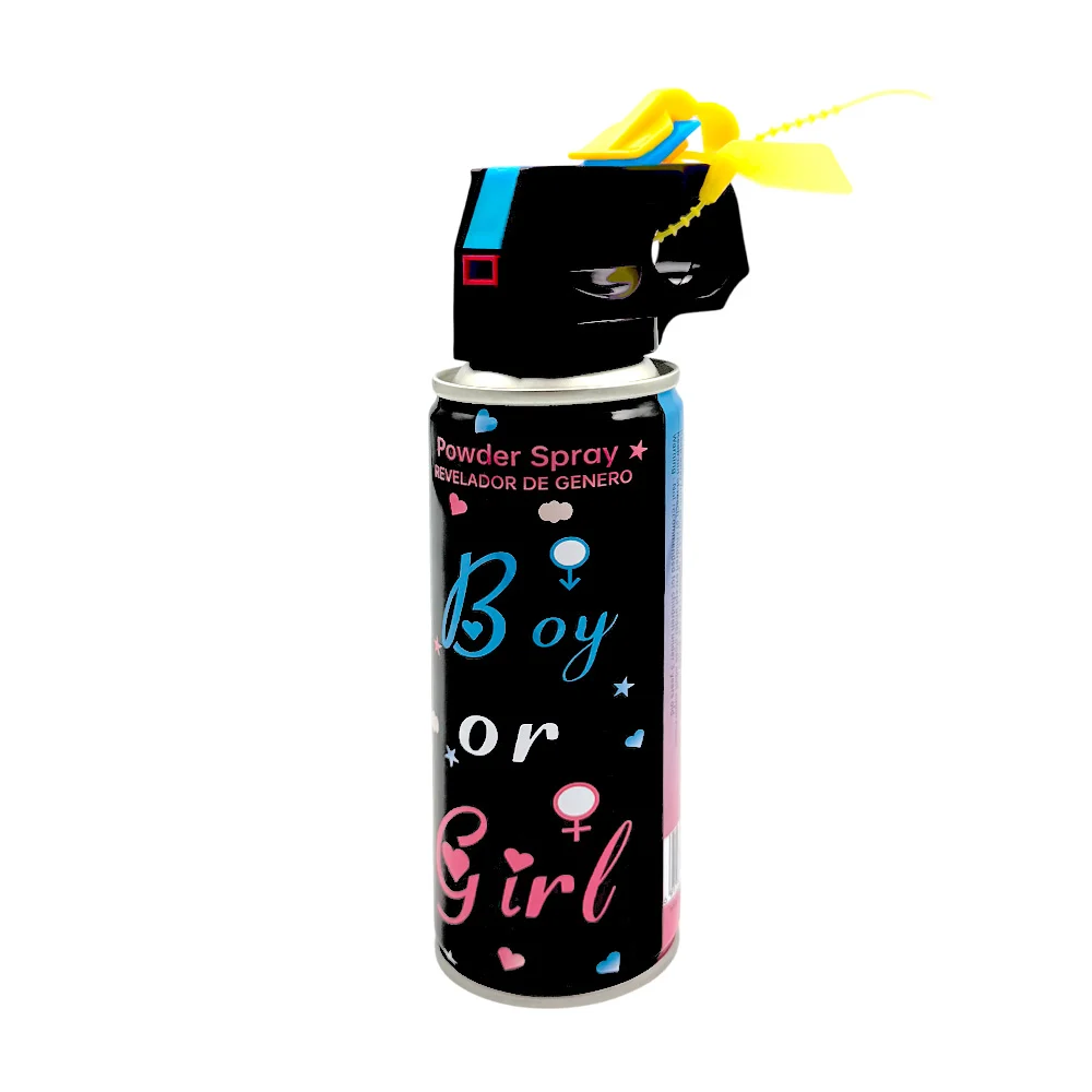Dispensador en spray de polvo sorpresa para fiestas de revelación de género, variedad de colores / mojitoy / boy or girl / bzc-f003 / bo-419