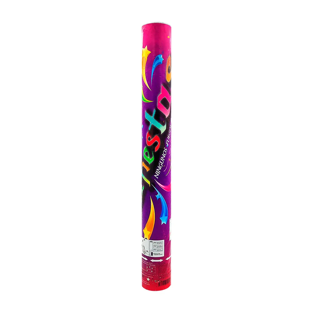 Cañón tipo bazuca, lanza confeti para celebraciones, 48 cm de largo, variedad de colores / lp-50