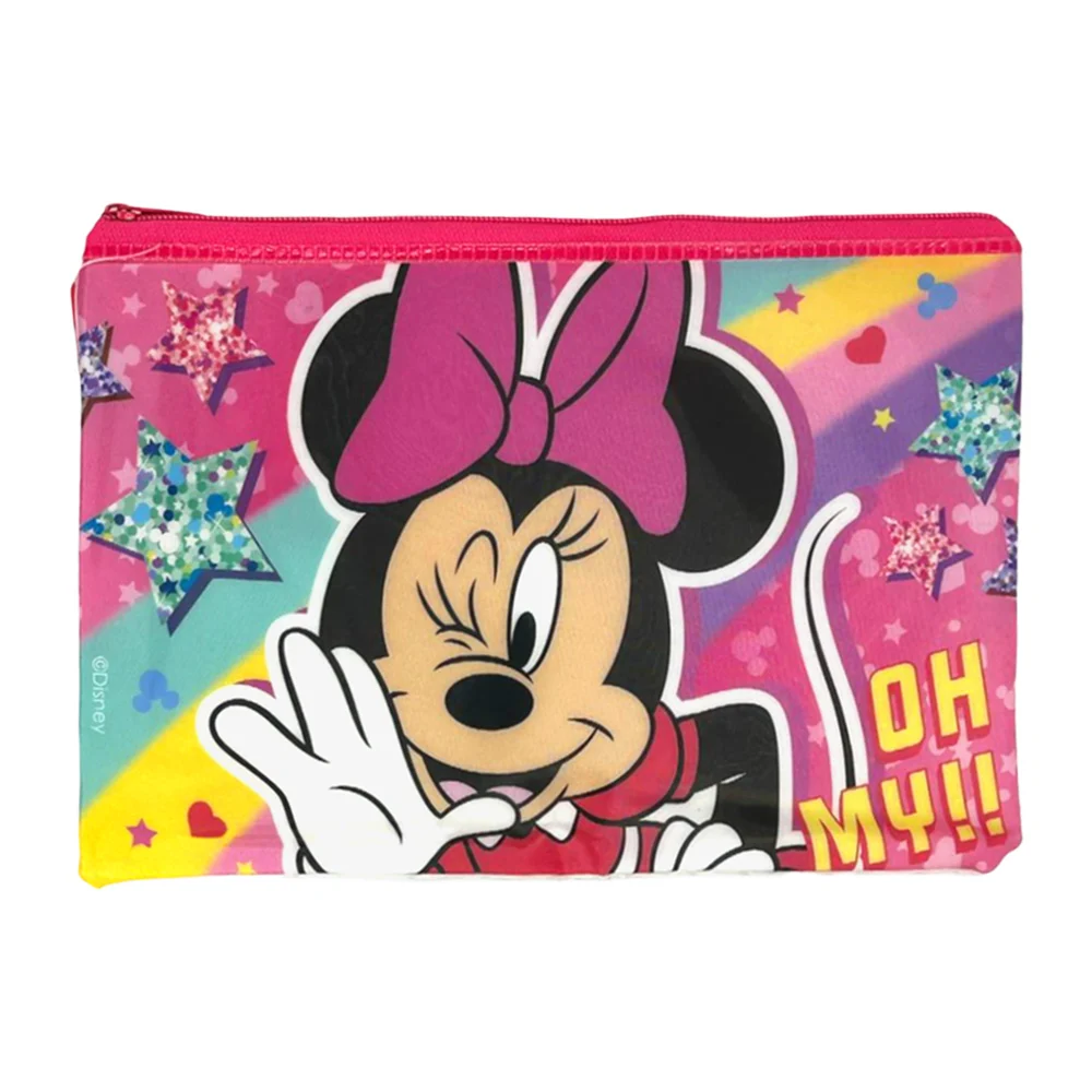 Lapicera colorera lenticular con cierre y diseño de minnie mouse 15x21.5cm, variedad de colores / lpl52mn