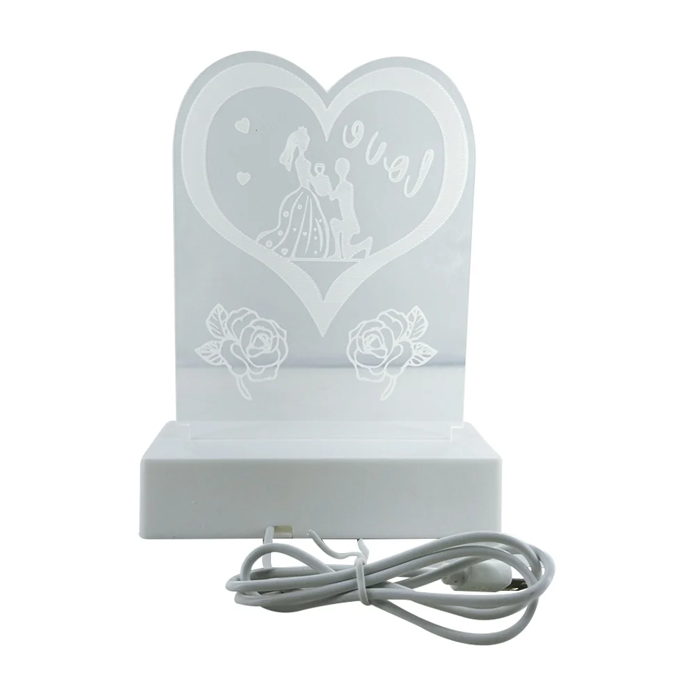 Base led con figura de acrílico en 2 dimensiones, variedad de diseños / jy gift / lpvl