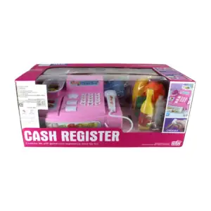 Mini caja registradora de juguete con luz, sonido y accesorios en for…