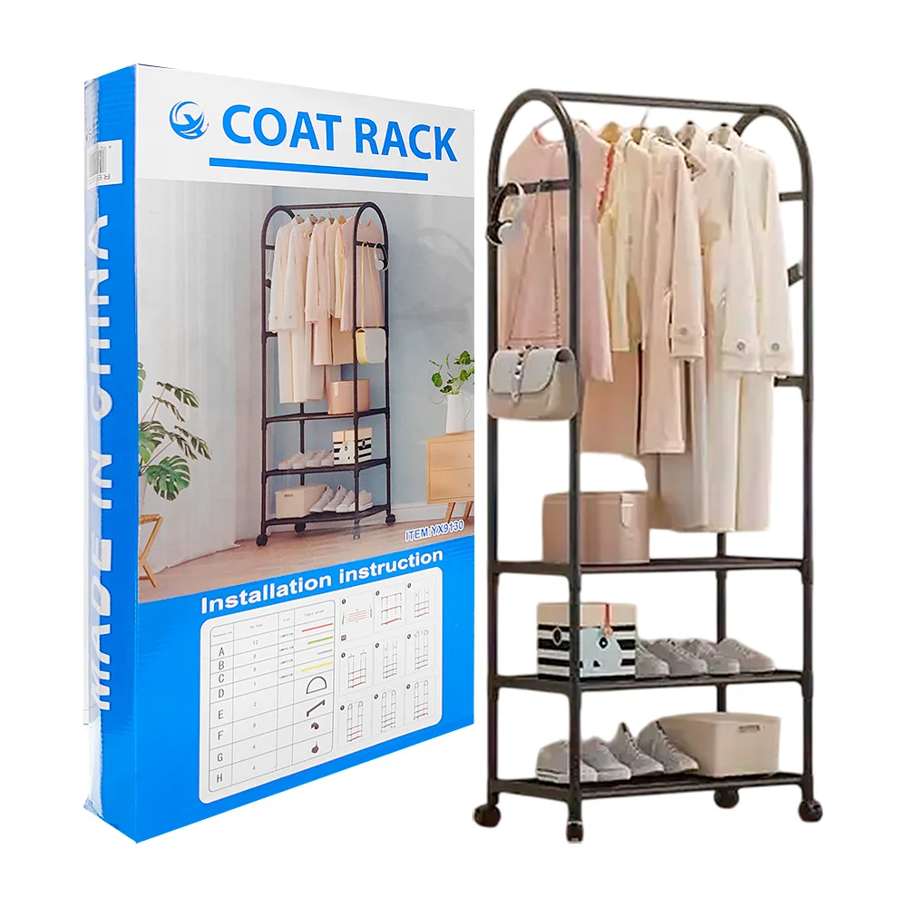 Closet organizador multifuncional con 3 niveles, 58.7x30x162cm, variedad de colores / coat rack / lu1273