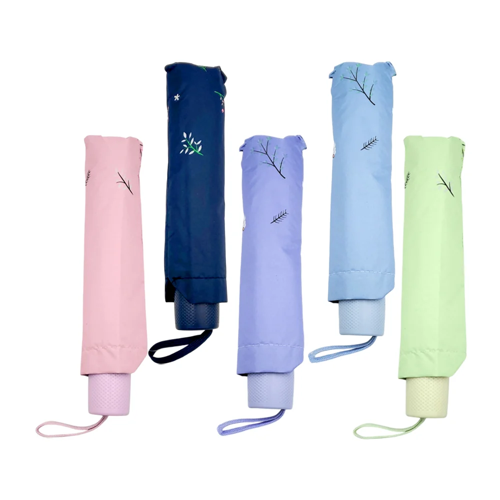Paragua - sombrilla de bolsillo, 65 cm con estampado de ramas y hojas, variedad de colores / lu1296