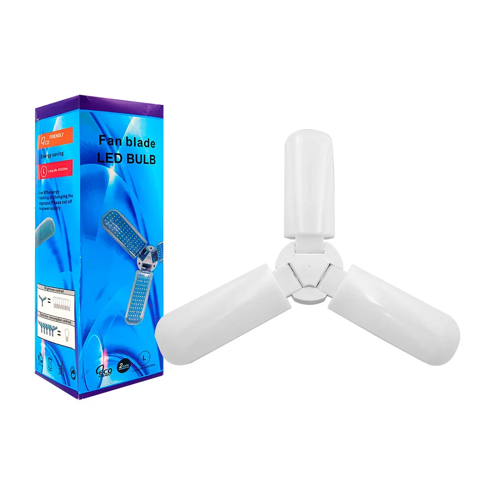 Lámpara led de luz blanca estilo ventilador con 3 aspas, 6500k, 45w / fan blade led bulb / kk-016 / 210195 / lu269