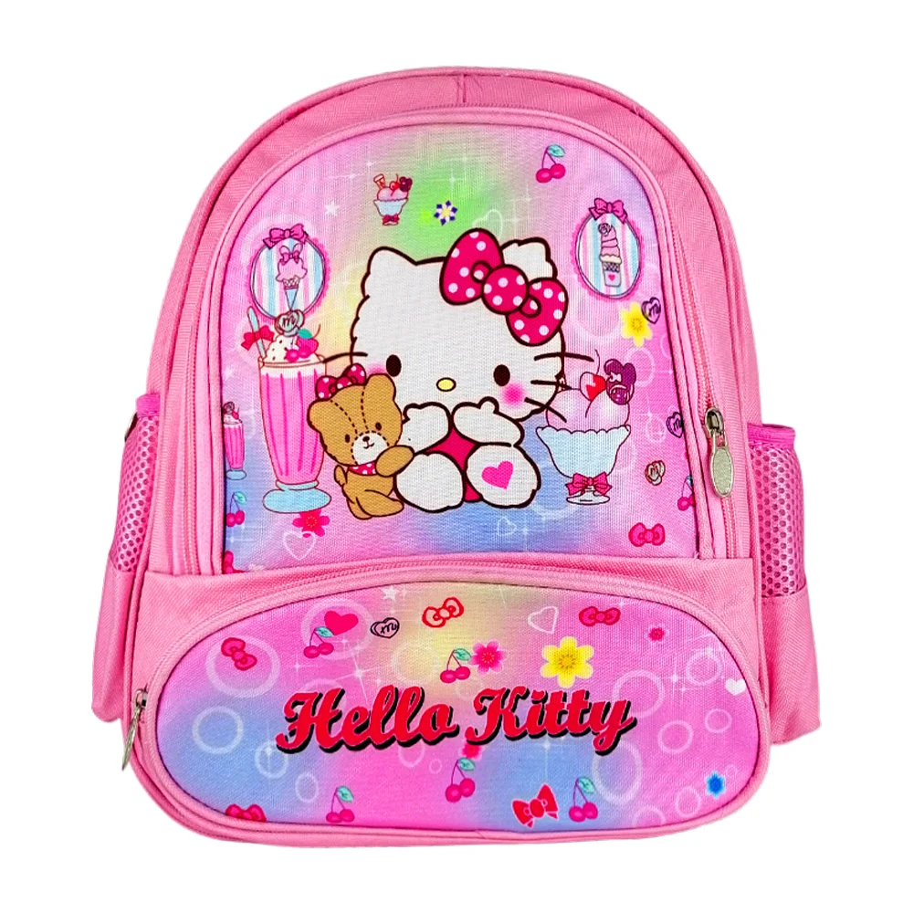 Mochila pequeña de 3 compartimentos con diseño de personajes hello kitty, variedad de diseños / lu6135