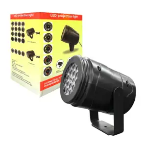 Mini proyector tipo láser multicolor con figuras de estrellas y lunas…