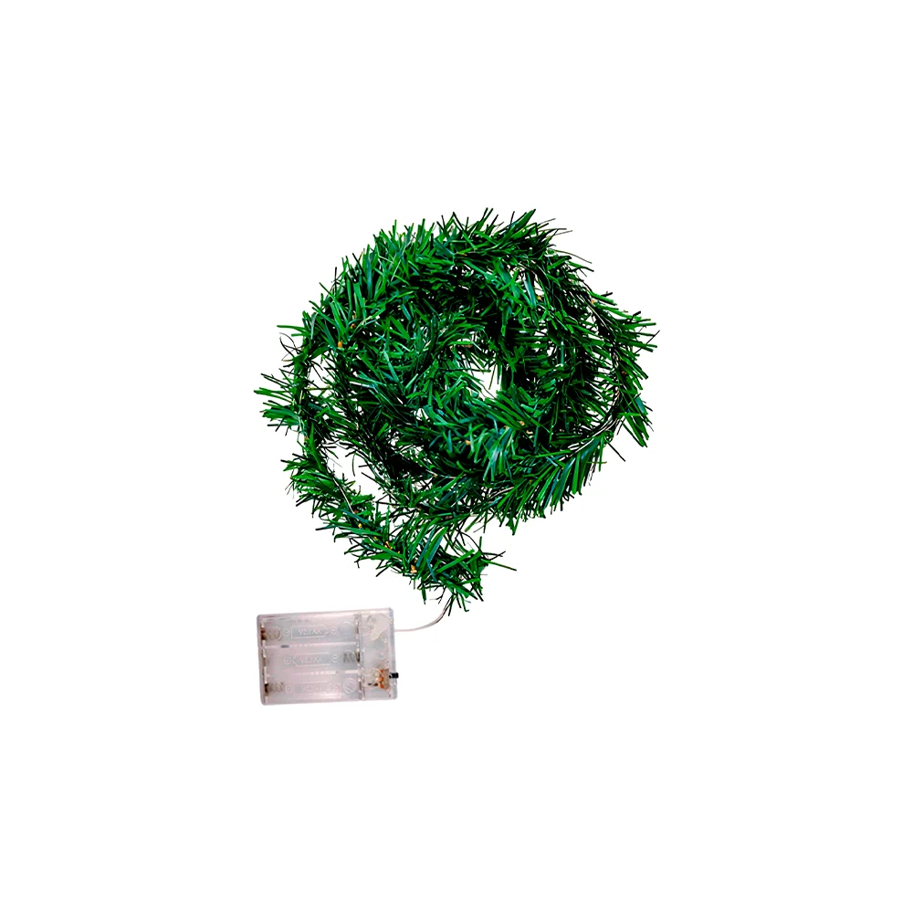 Tira led tipo escarcha delgada color verde de 2 metros con luz cálida / lu3204