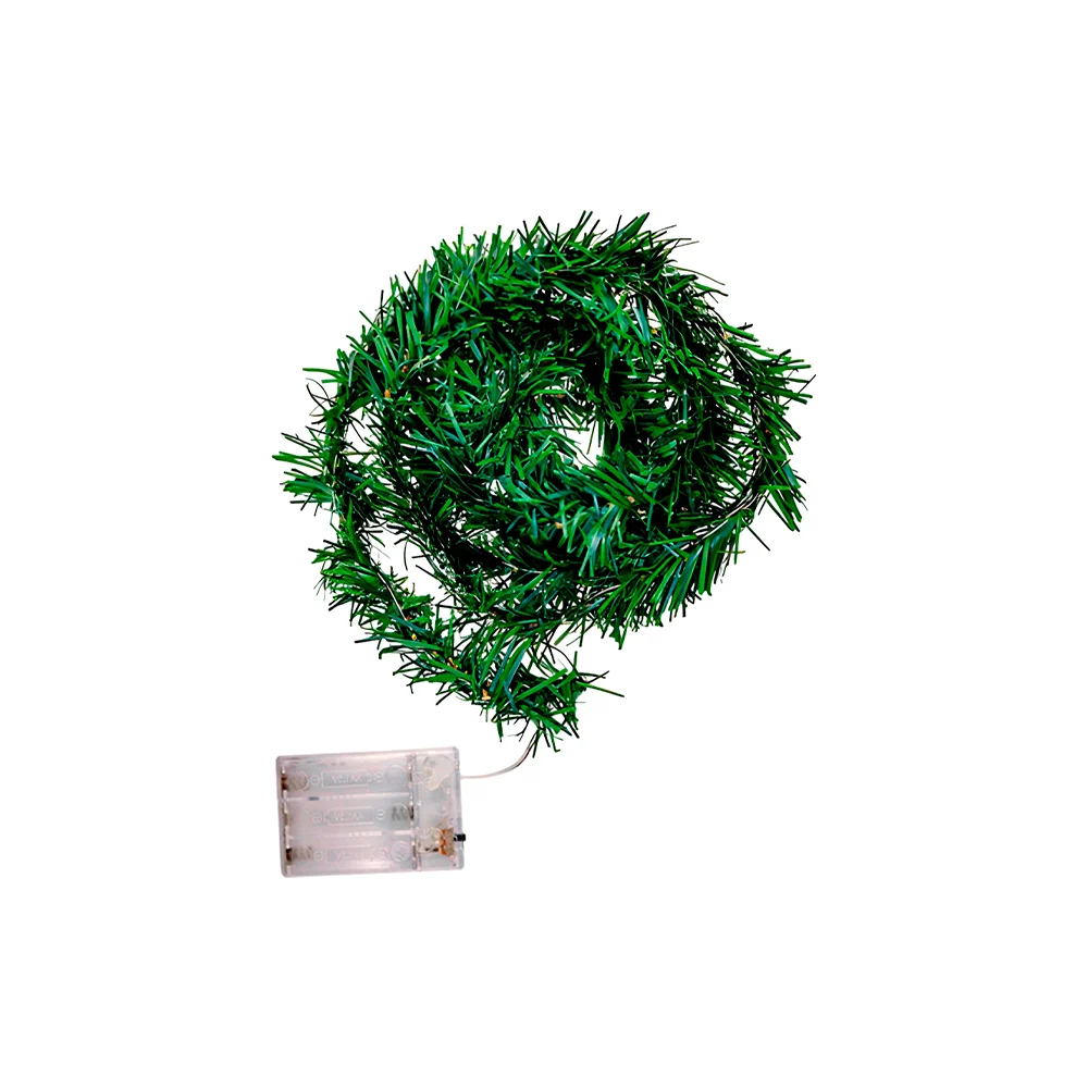 Tira led tipo escarcha delgada color verde de 3 metros con luz cálida / lu3205