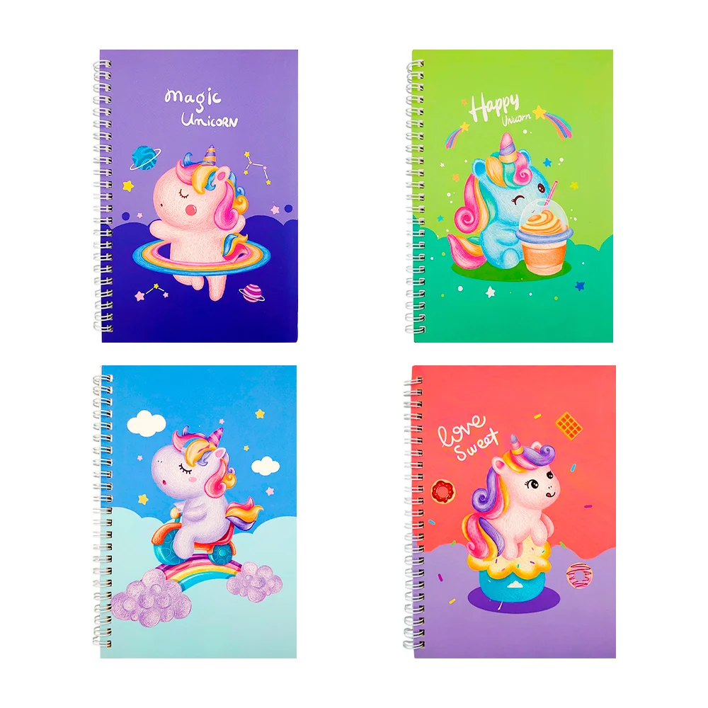 1pza Cuaderno libreta de raya con doble espiral y diseño de unicornio, variedad de modelos / lsacx140001-20