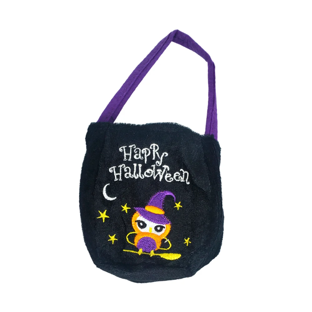 Mini bolsa afelpada con diseño de halloween para pedir dulces, 13x20cm / happy halloween / lu3566