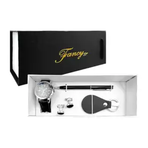 Kit de regalo para caballero con reloj de mano, llavero, 2 gemelos y …