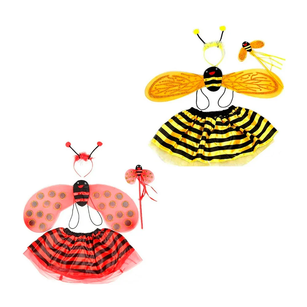 Disfraz infantil de animales animados, con alas, varita y diadema diamantada, variedad de diseños / lu4427