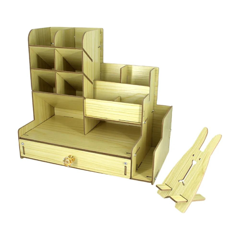 Organizador multifuncional de madera con variedad de compartimentos / lu6005