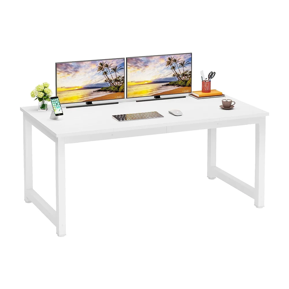 Escritorio rectangular grande liso, 80x60x73cm / lu6041b
