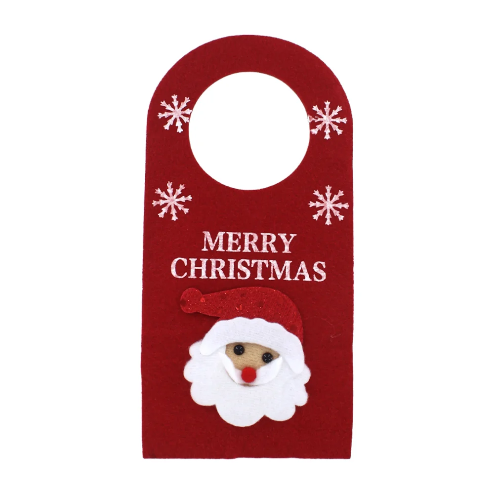 1pza Adorno navideño para la perilla de la puerta, fieltro, variedad de diseños / merry christmas lu6266