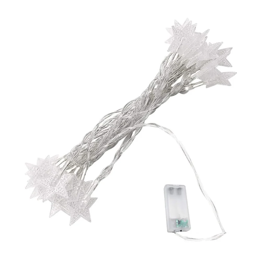 Serie de luces con forma de estrellas 3m carga con pilas / lu6274