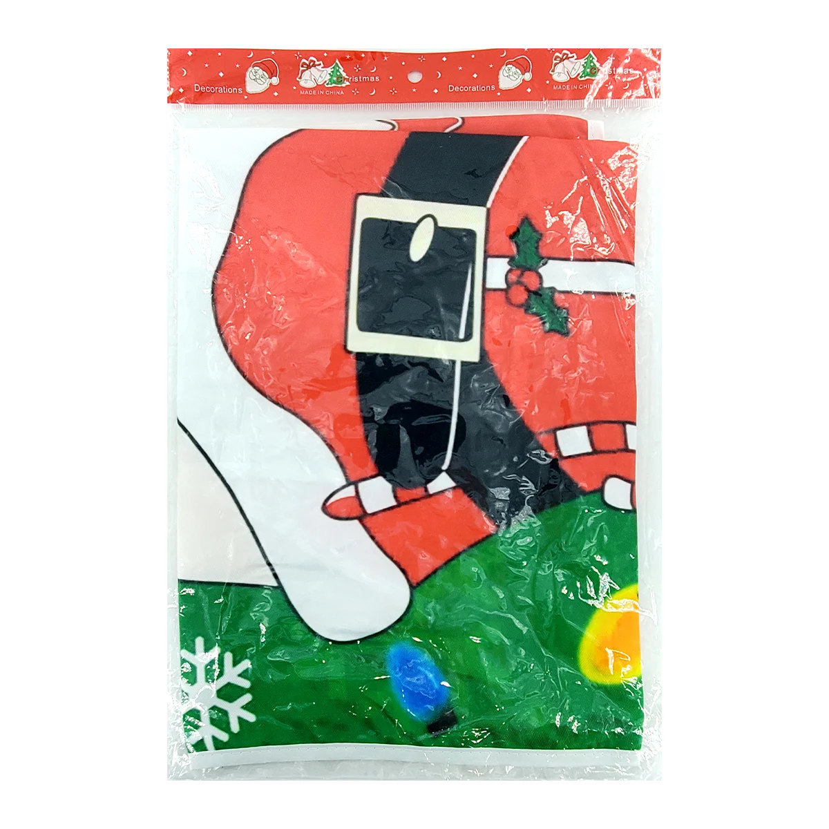 1pza Mandil de tela con estampado navideño, variedad de personajes / decorations christmas / sd-3452