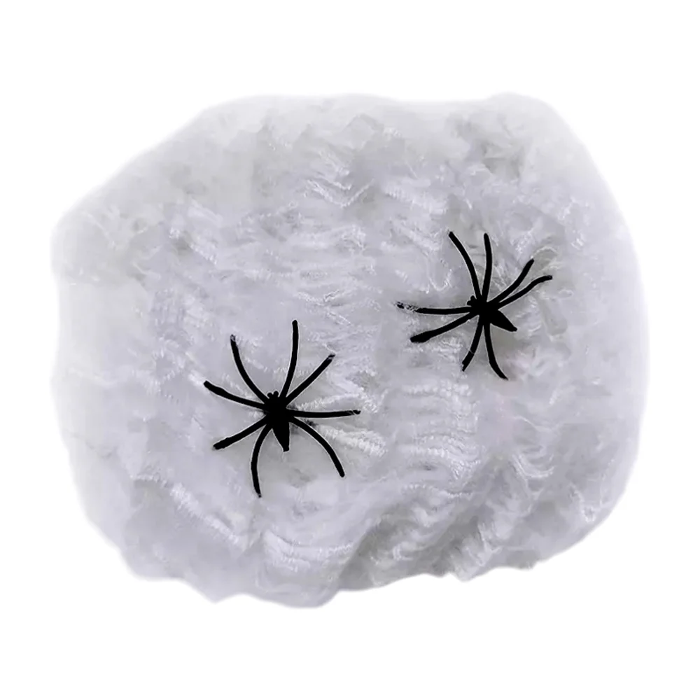 Adorno decorativo ajustable de telaraña con mini arañas para halloween / spider webs / 4016 / lu6332