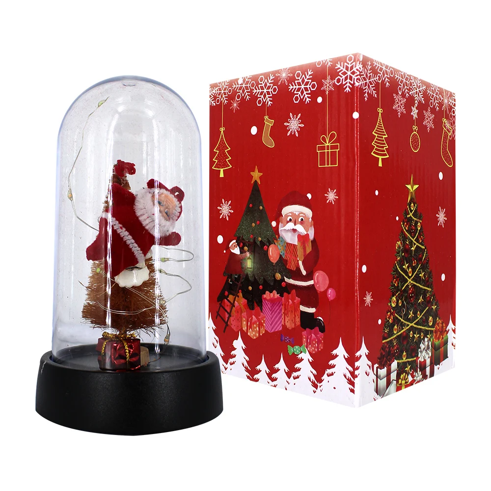 Lámpara decorativa con diseño santa claus y arból de navidad encapsulado/ lu6385