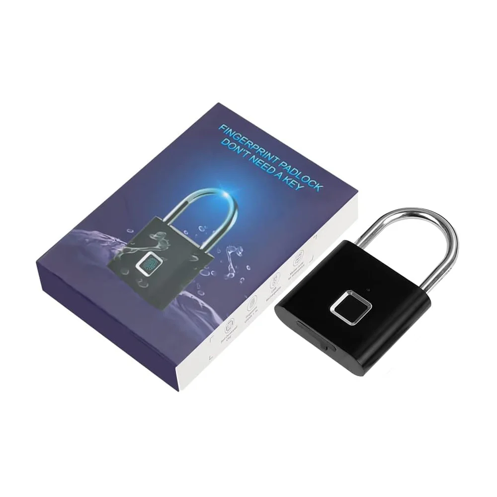 Candado electrónico con lector de huella digital, carga usb y código morse para emergencia / lu6698