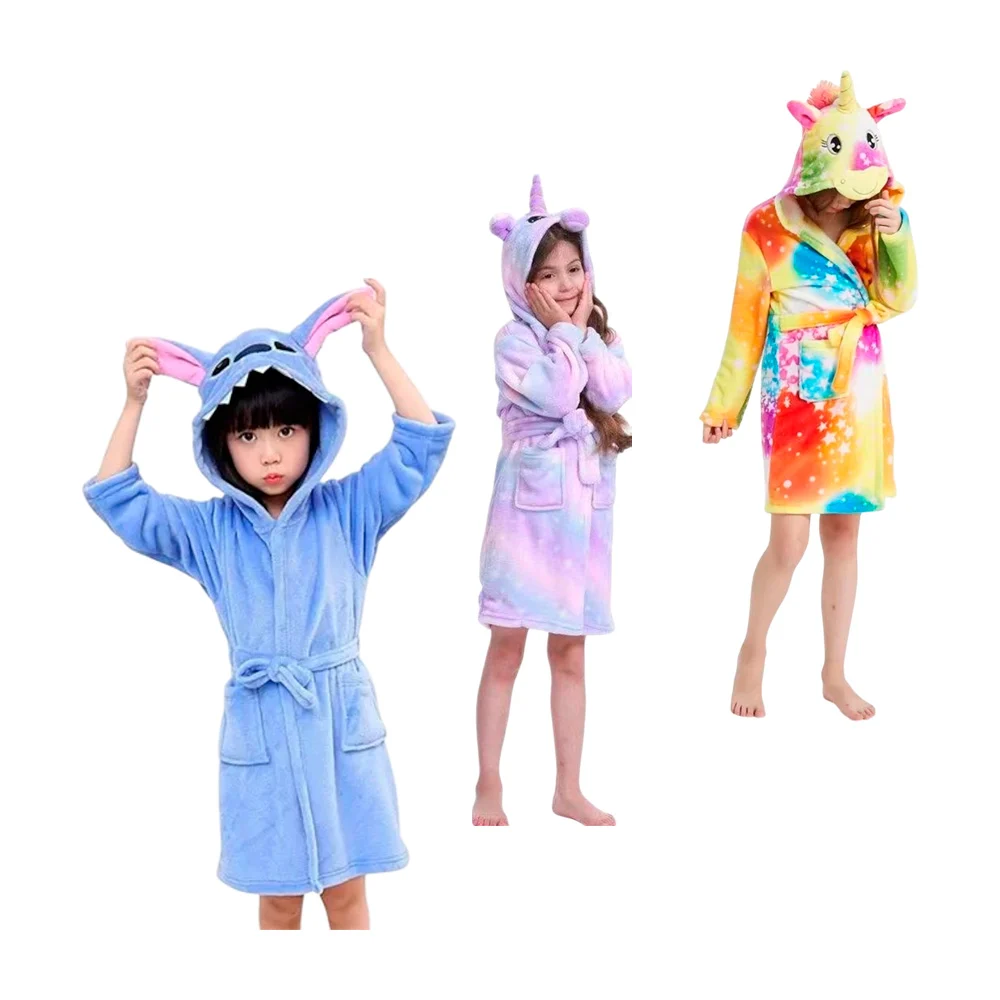 Pijama mameluco infantil con diseño de unicornio multicolor o stitch, variedad de modelos y tallas / lu7047