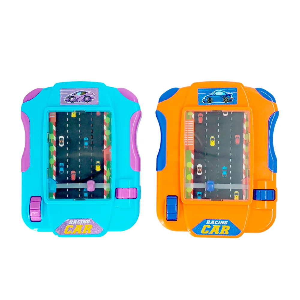 Juguete tipo consola portátil con simulación pista de carreras, variedad de colores / racing car