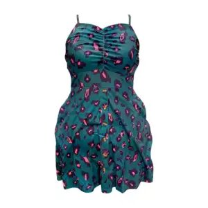 Vestido corto de tirantes con estampado de animal print, variedad de …
