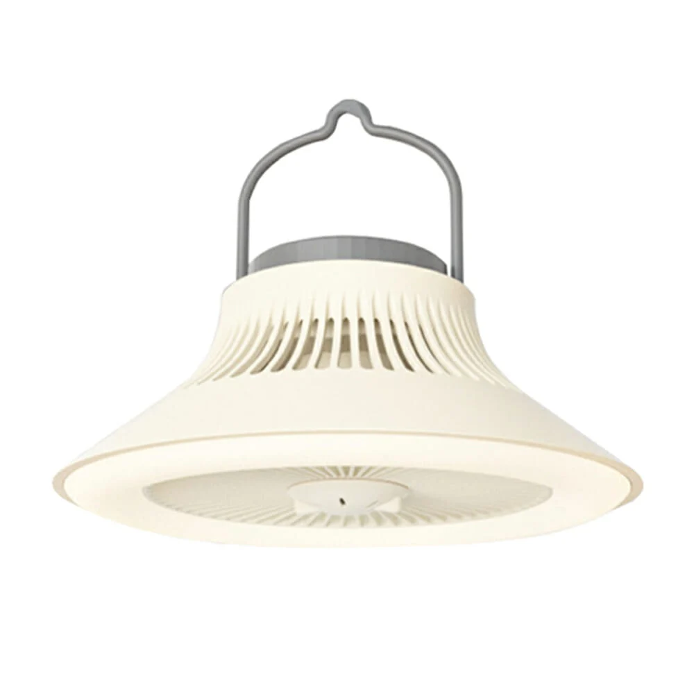 Ventilador redondo colgante recargable de 3 velocidades con luz repelente de mosquitos / fc-6608