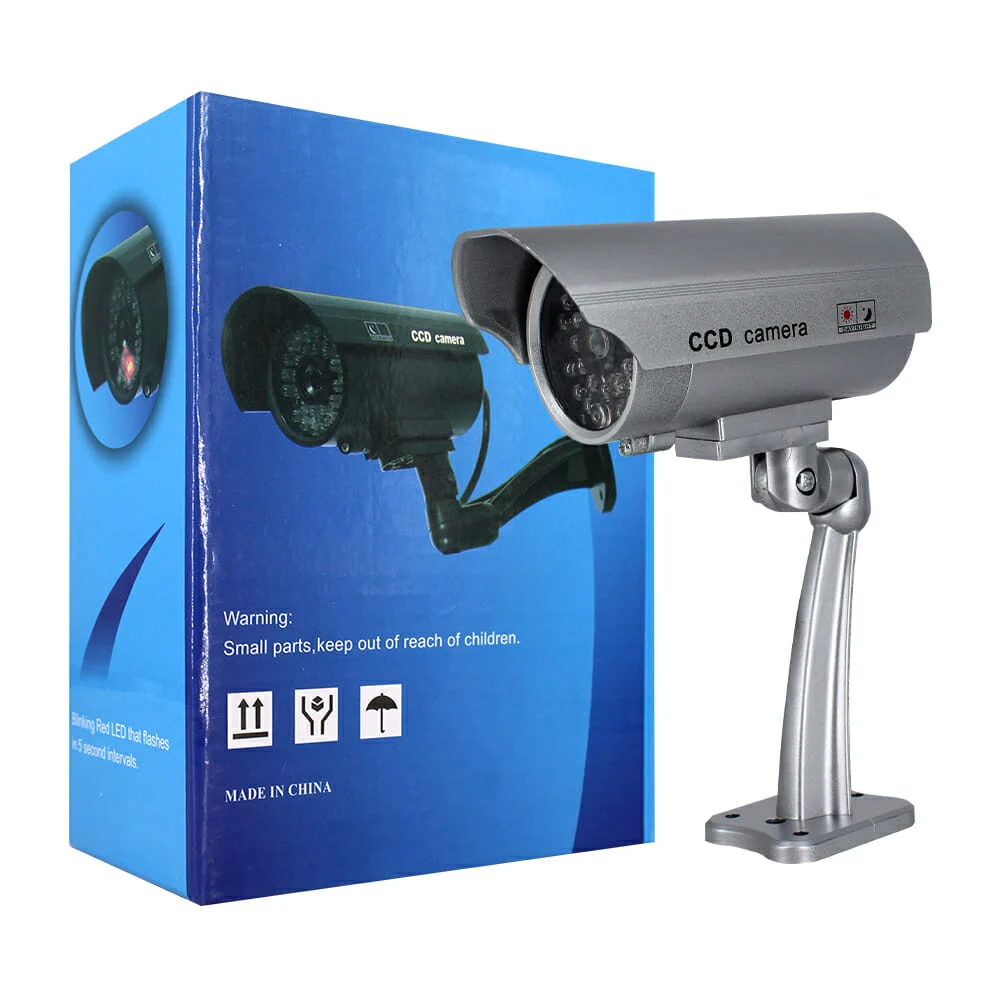 Cámara simulada dummy cctv camera con luz led tipo infrarroja / with flashing led