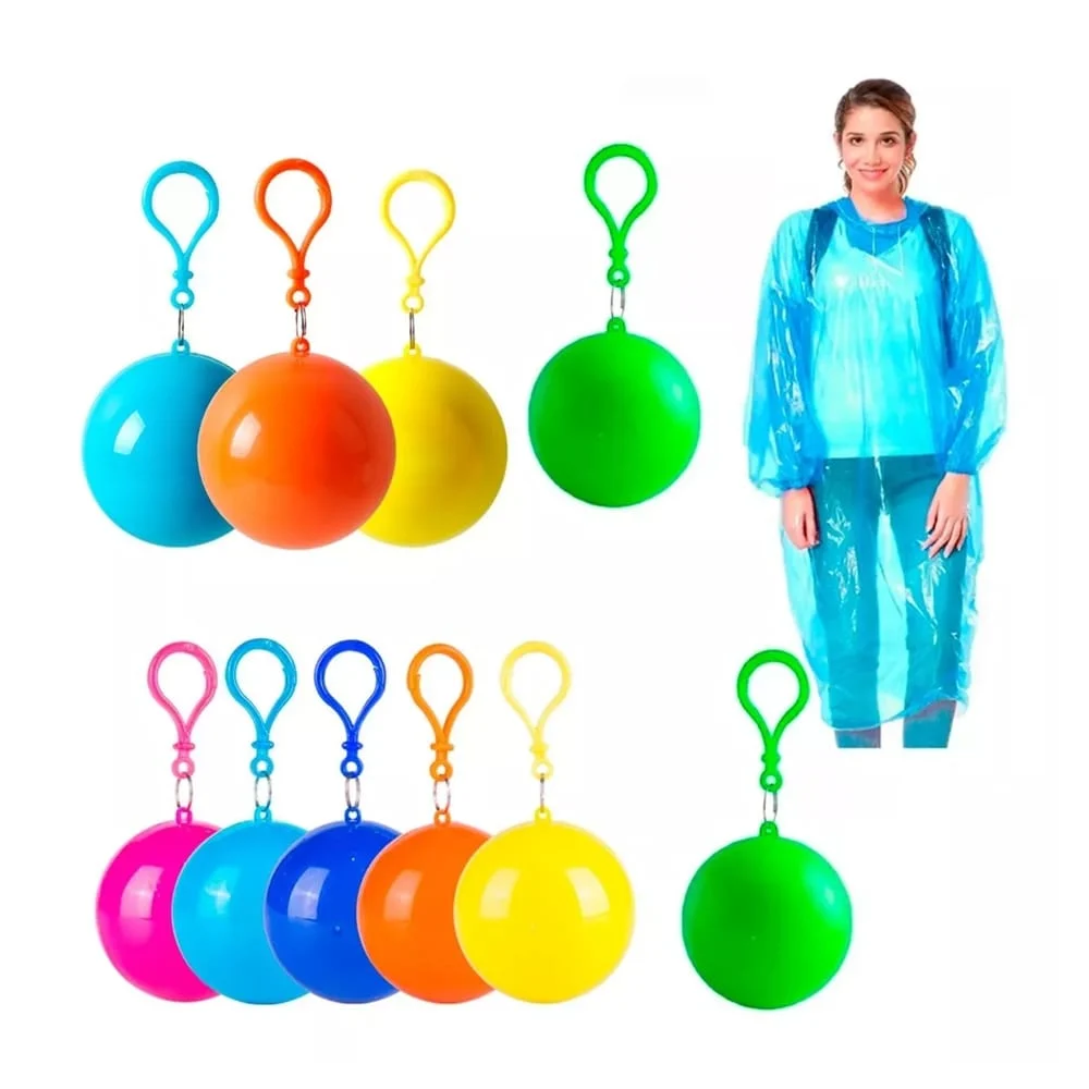 Llavero capsula en forma de esfera con impermeable mediano dentro, variedad de colores / lu8844