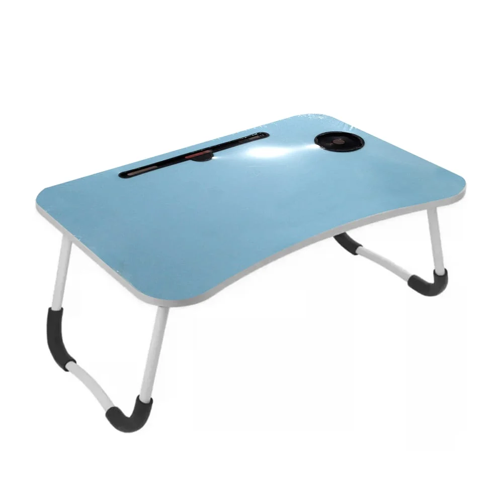 Mesa para laptop plegable portátil soporte multifunción y porta vasos, variedad de colores / 90344