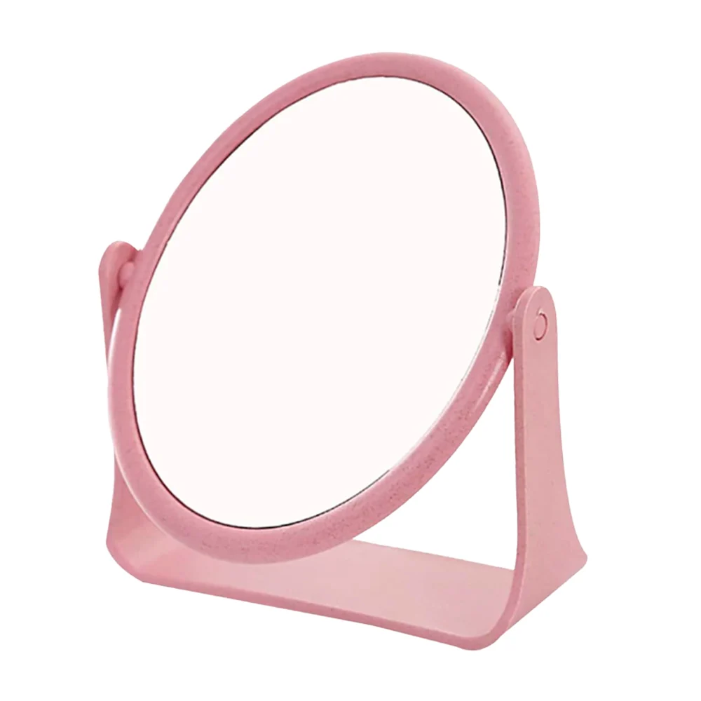 Espejo ovalado de 18cm para tocador con doble vista y base, variedad de colores / lv264