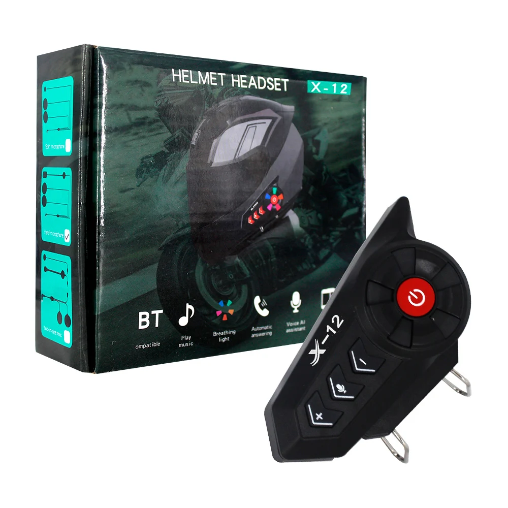 Audífono inalámbrico manos libres para casco de motocicleta / helmet headset / x-12