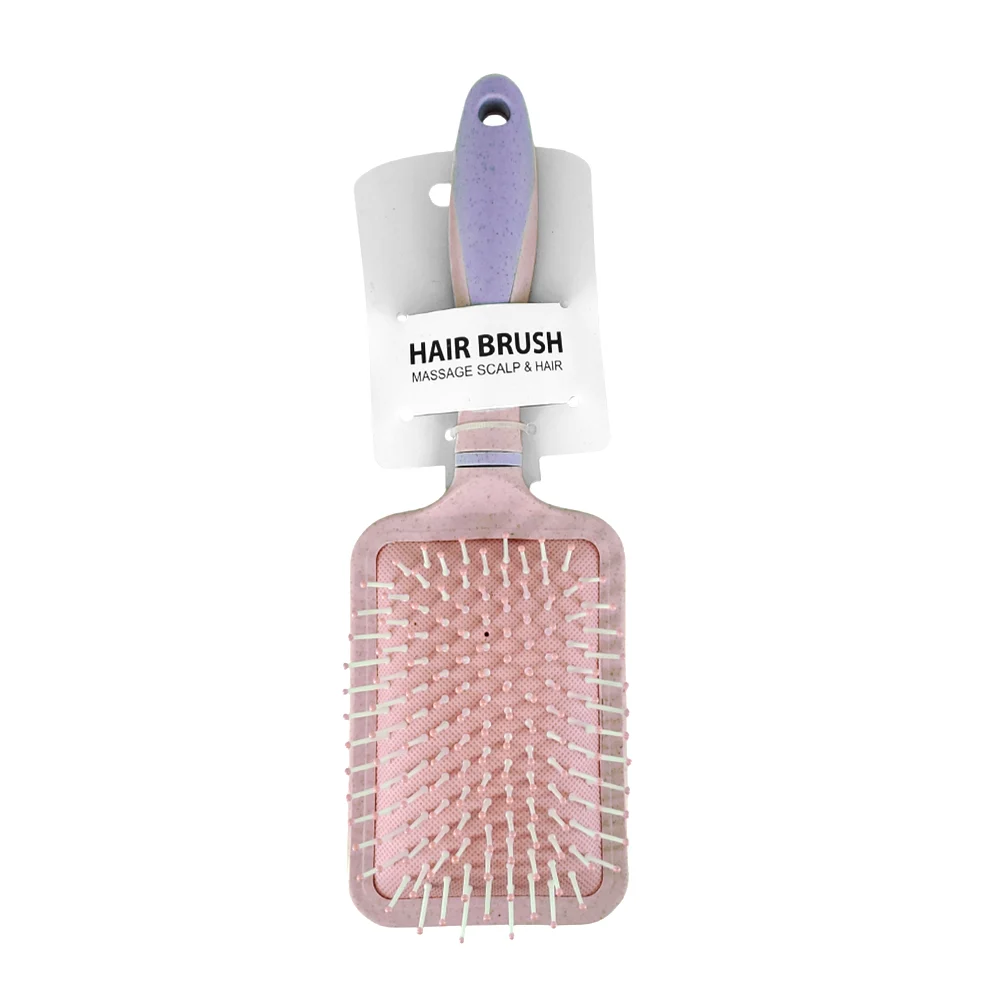 Cepillo rectangular de plástico con cerdas suaves para el cabello, variedad de colores / ly8023 / hair brush / 66-r03 / ln75-m01