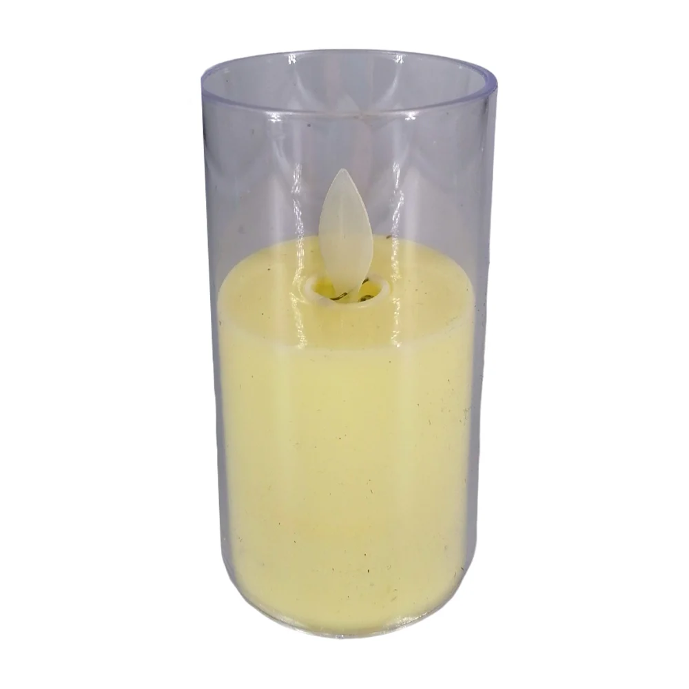 Vela led con veladora de plástico, 10cm / lz-379