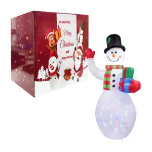 Figura inflable decorativa para exterior con diseño muñeco de nieve /…