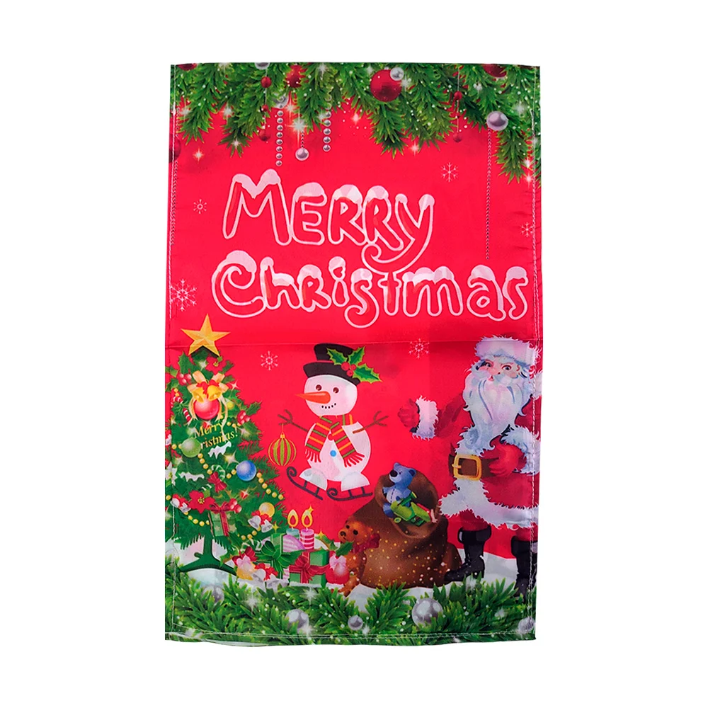 1pza Letrero de tela decorativa con estampado navideño 45x28cm, variedad de diseños / lu3647