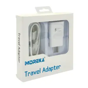 Combo de cargador moreka con cubo de carga rápida y entrada v8 / m-02