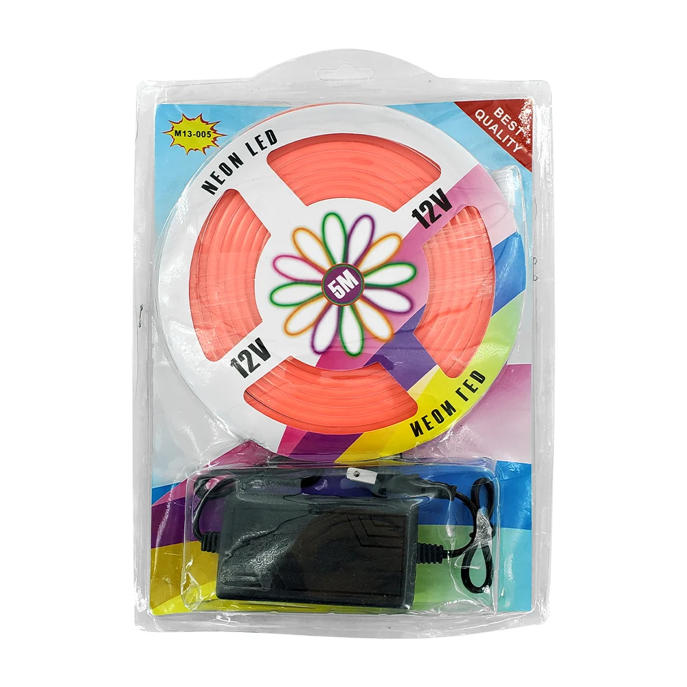 Tira led neón de 5mtrs con regulador, 12v, variedad de colores / 407139