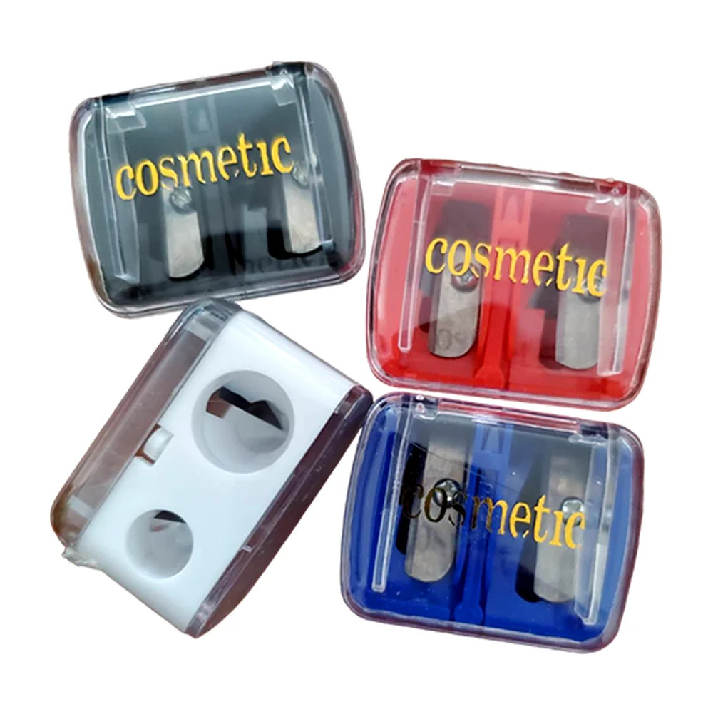 1pza Sacapuntas cosmético doble para lápiz de ceja y labios, variedad de colores / cosmetic / m15-25h-20 / g3291 / 732911