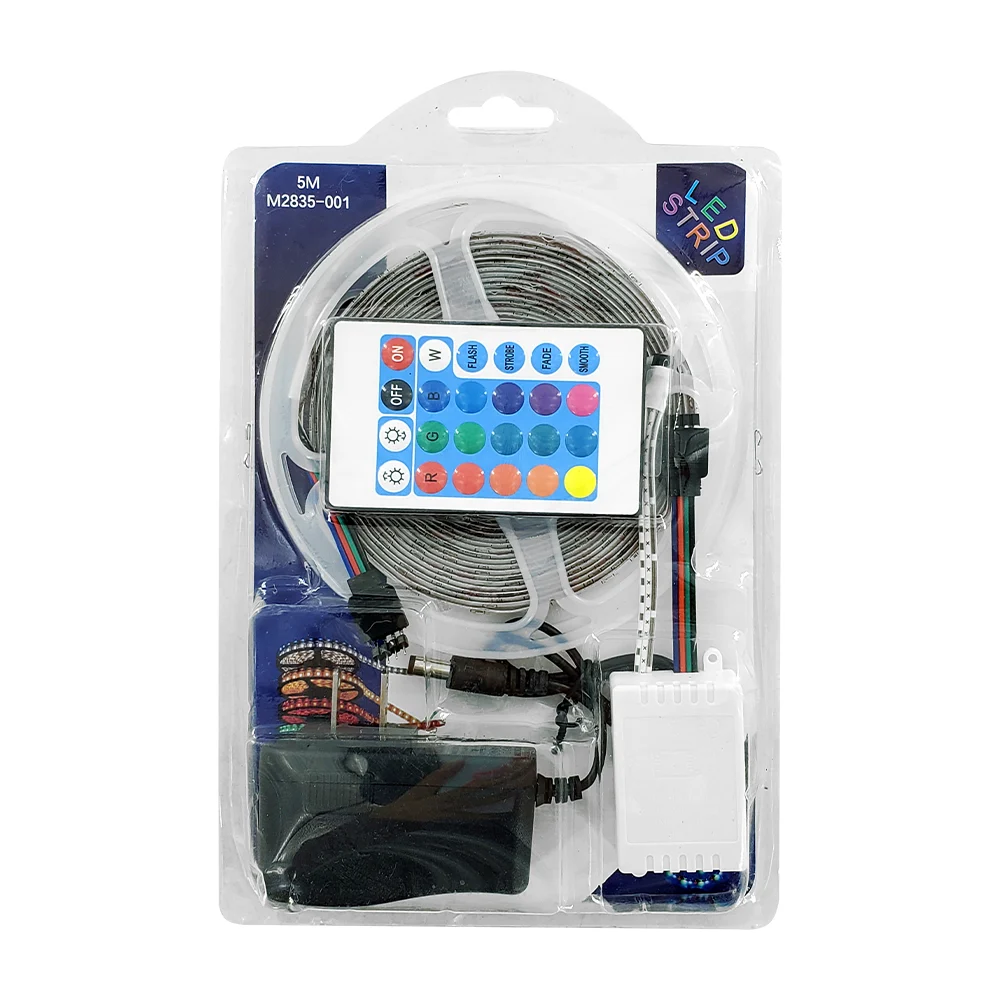 Tira led rgb de 5mtrs, 2.45x8.0mm + control / led strip / m2835-001