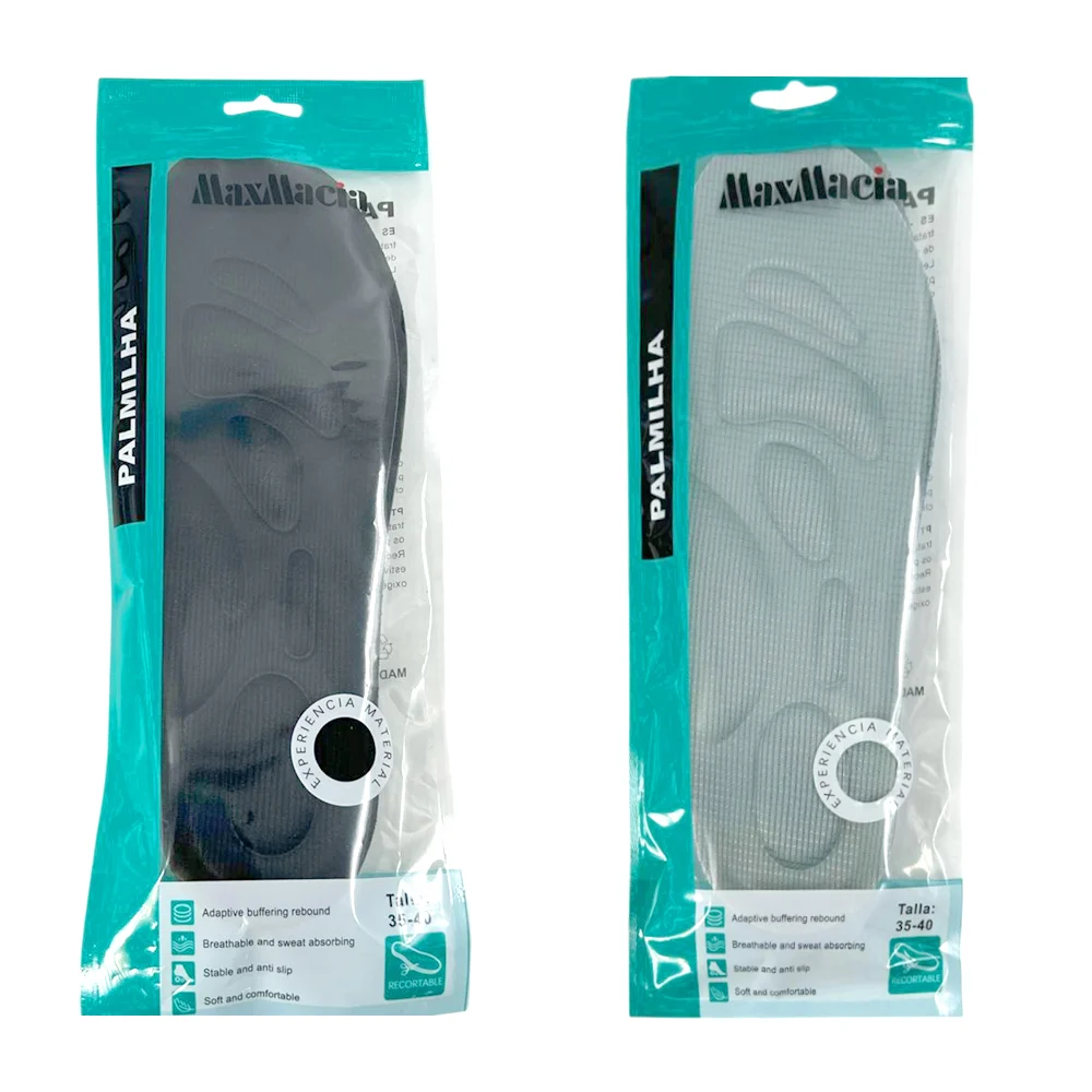 Par plantillas maxmacia con almohadillas esponja y suela tipo esponja para calzado talla 35-40, variedad de colores / palmilha / m31028