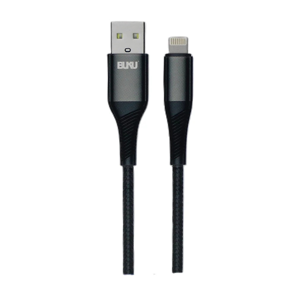 Cable usb buku de 1 metro con entrada iphone lightning para transferencia de datos y carga 2.4a, variedad de colores / 1000mm