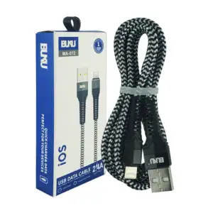 Cable usb buku de 1 metro con diseño tejido metálico, entrada lightni…