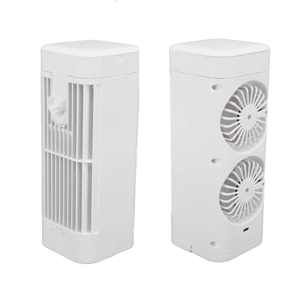 Ventilador doble tipo torre con 3 velocidades, lámpara y ventilador cooler / spray cool fan / pd-fc-05